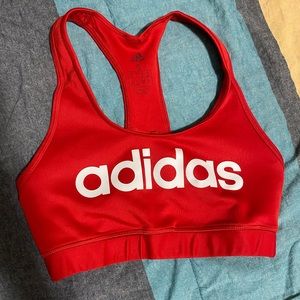 Adidas red bra size small
